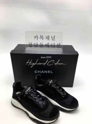 샤넬 믹스드파이버 스니커즈 21FW 블랙