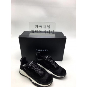 샤넬 믹스드파이버 스니커즈 21FW 블랙