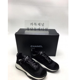 샤넬 믹스드파이버 스니커즈 21FW 블랙