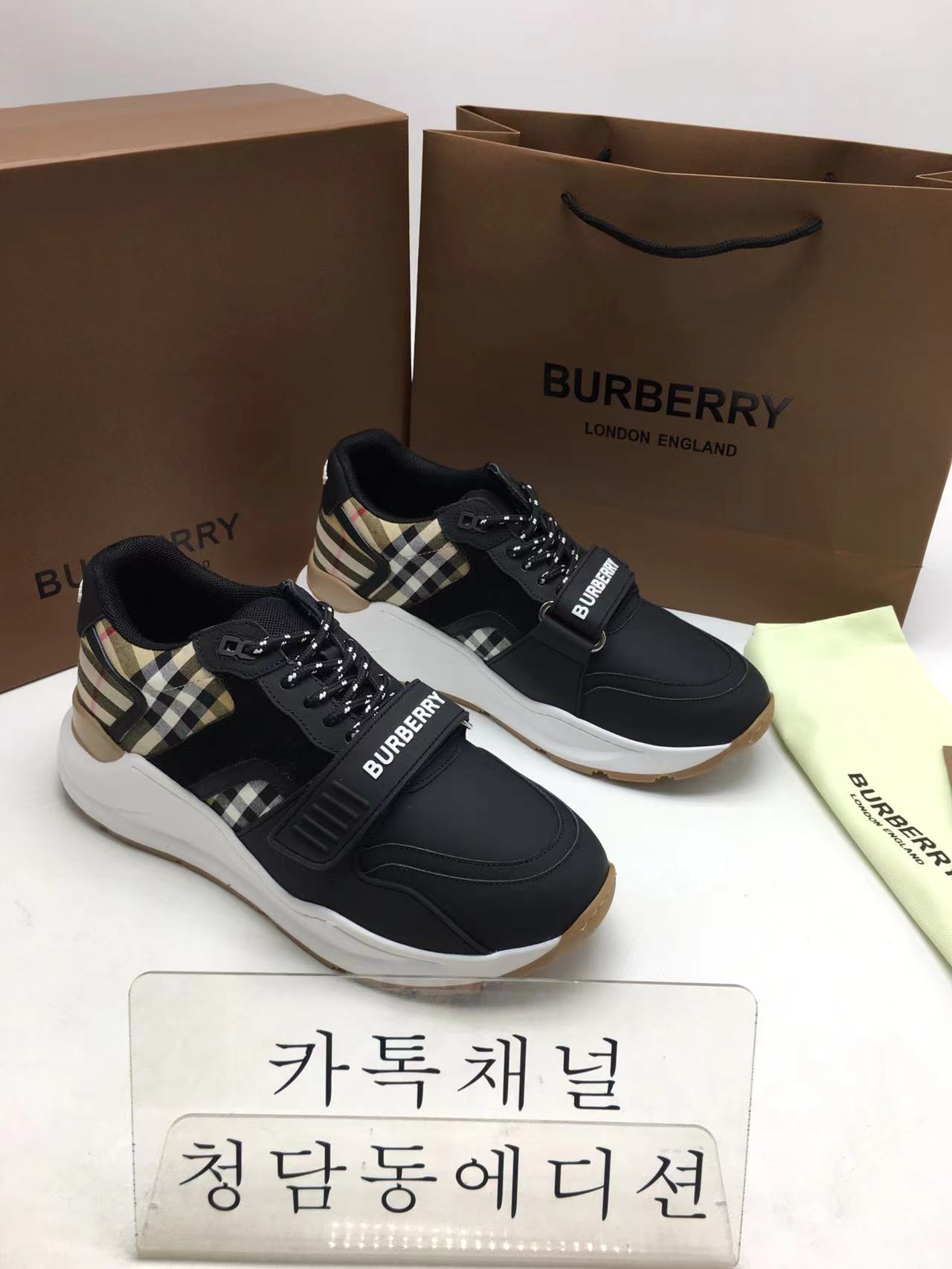 버버리 빈티지 체크코튼 스니커즈 (남녀공용)