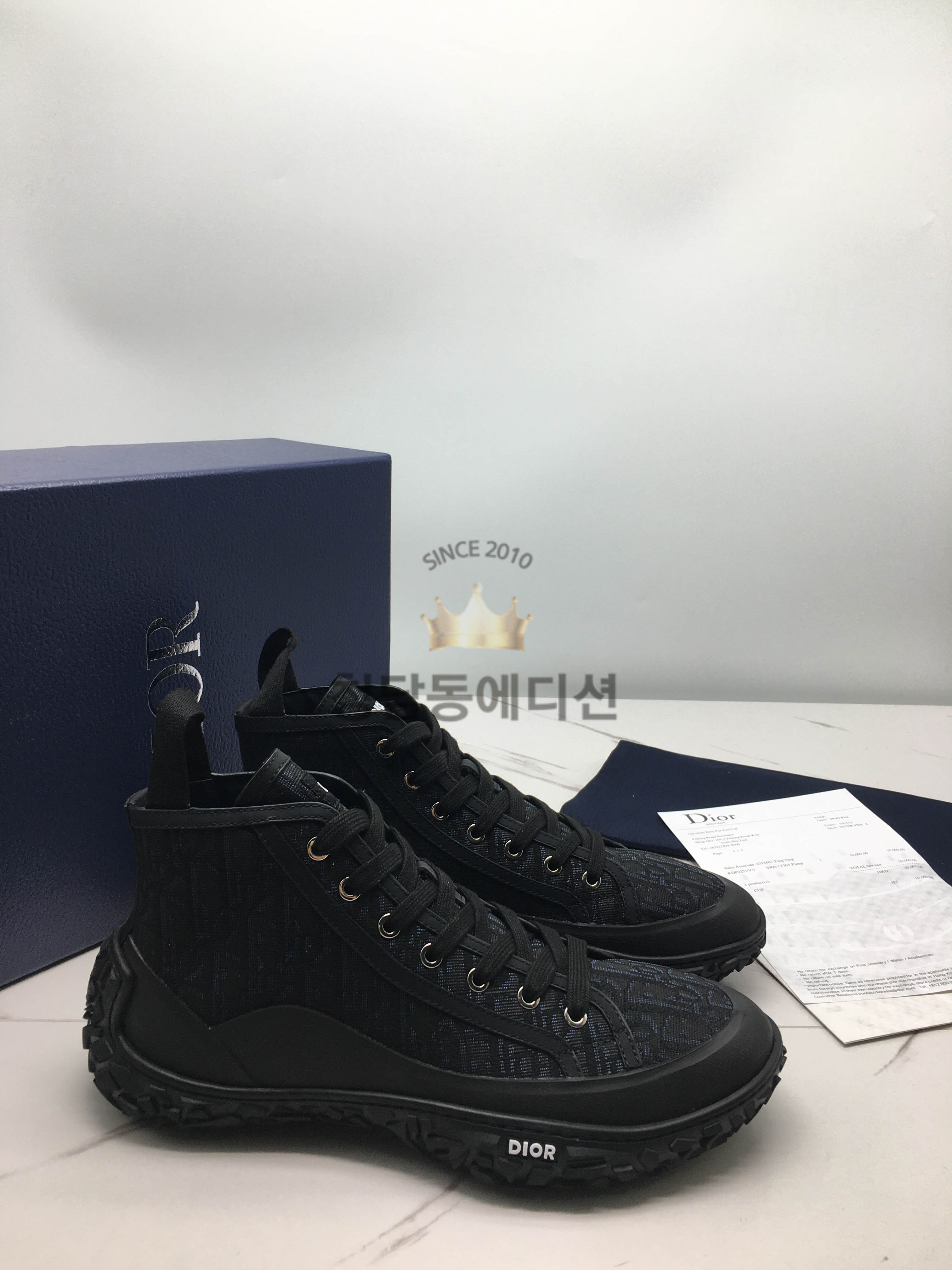 디올 오블리크 하이 스니커즈 (남성용)