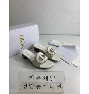 디올 D 클럽 카프스킨 슬라이드 (굽4.5cm) (6color)