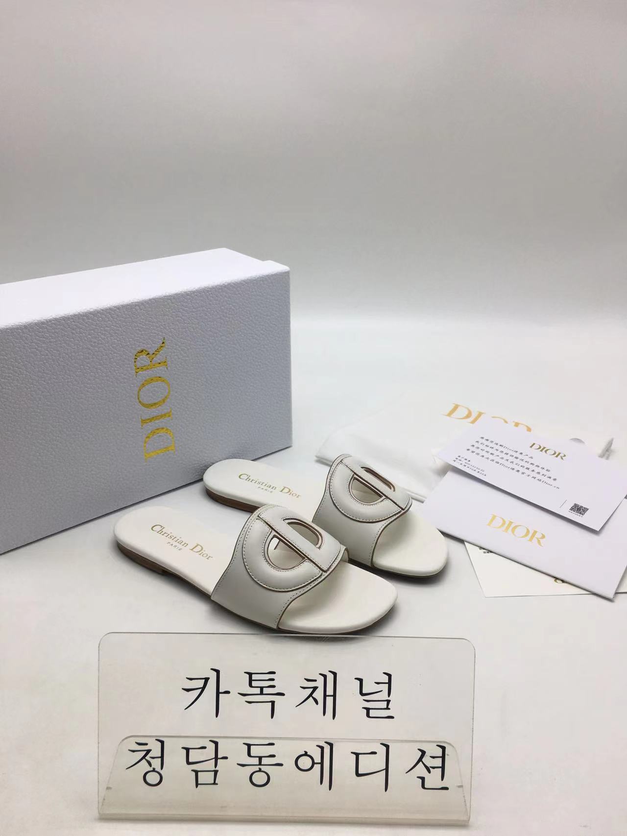 디올 D 클럽 카프스킨 슬라이드 (6color)