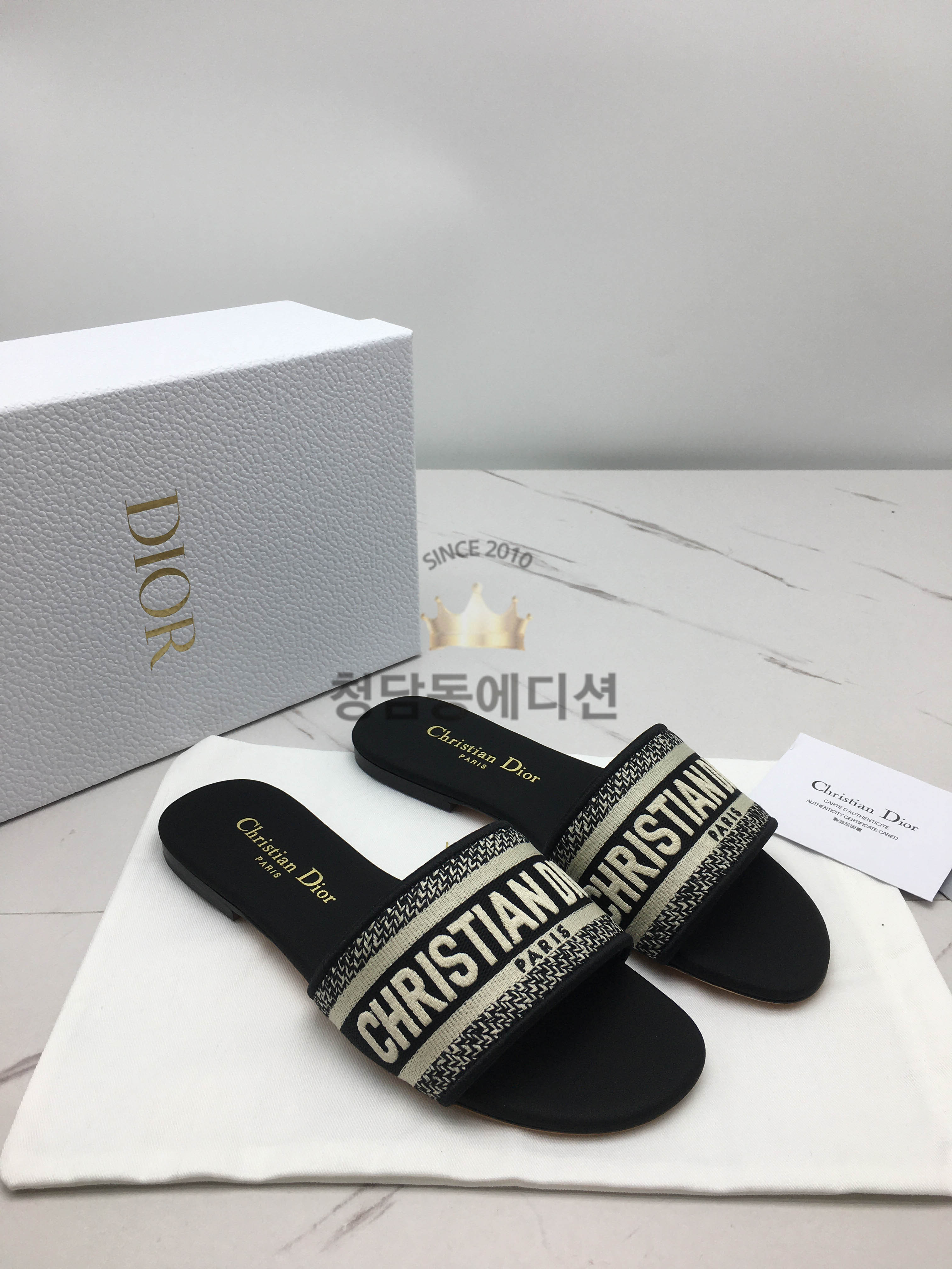 크리스찬 디올 슬라이드 슬리퍼 (1cm/5cm) (컬러 블랙)