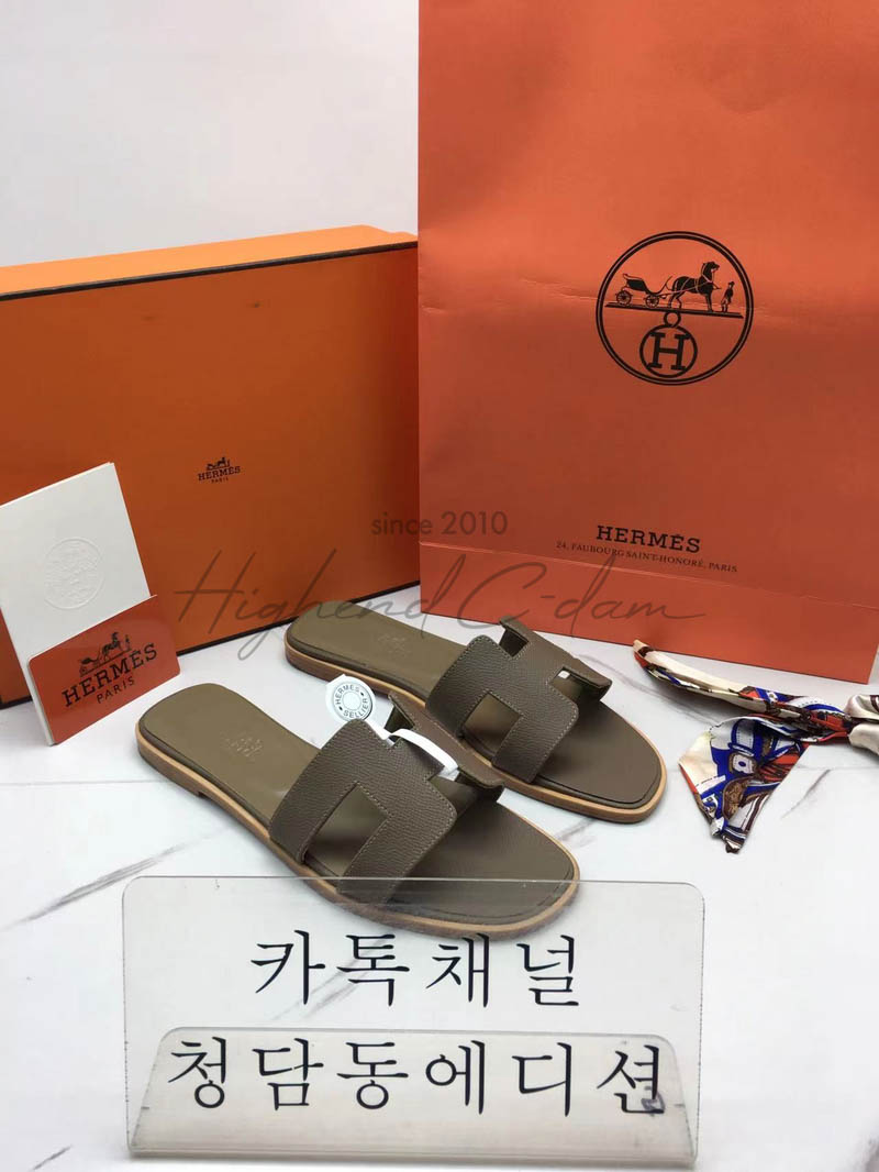 에르메스 오란 슬리퍼 앱송가죽 최고퀄
