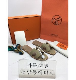 에르메스 오란 슬리퍼 앱송가죽 최고퀄