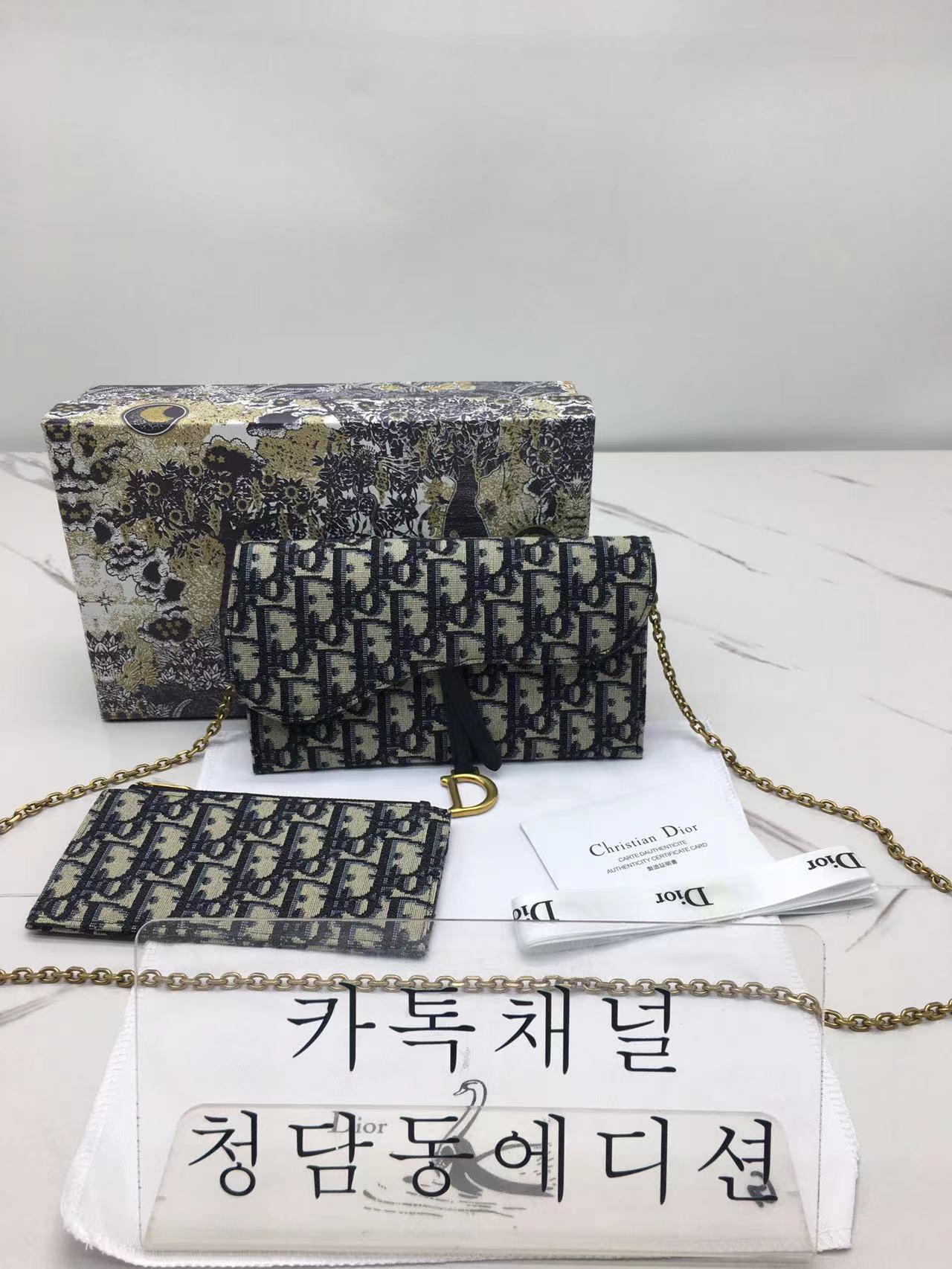 [정품동일가죽] 디올 오블리크 WOC 새들백 미니 최고퀄