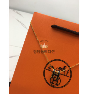 에르메스 팝아슈 목걸이 (컬러 로즈골드, 옐로우골드)