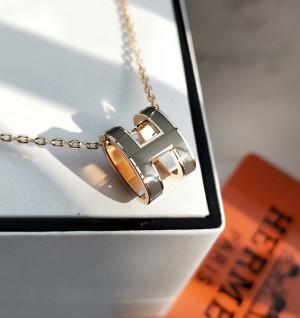 에르메스 팝아슈 목걸이 (컬러 로즈골드, 옐로우골드)