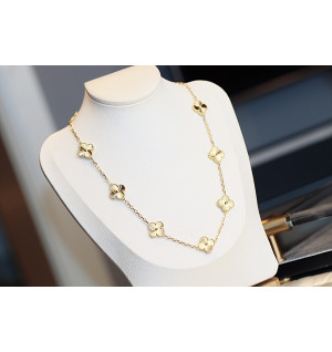 반클리프 알함브라 롱 목걸이 (V-gold소재)