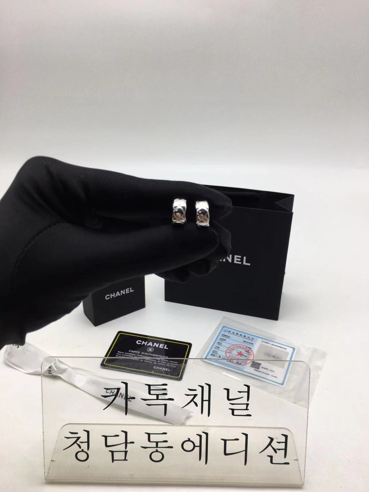 샤넬 코코 이어링 귀걸이 (컬러 로즈골드, 화이트골드)