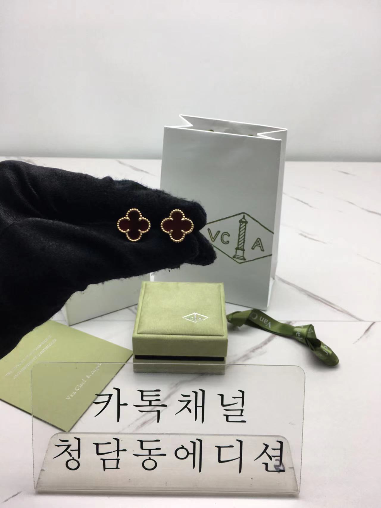 반클리프 귀걸이 (컬러 옐로우골드, 로즈골드, 화이트골드)