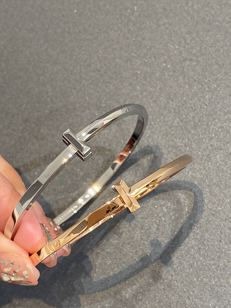 티파니 T팔찌 (컬러 화이트골드, 로즈골드)