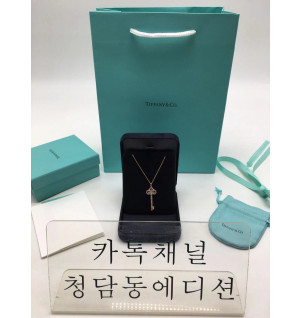 티파니앤코 크라운 키 목걸이 (컬러 로즈골드, 화이트골드)
