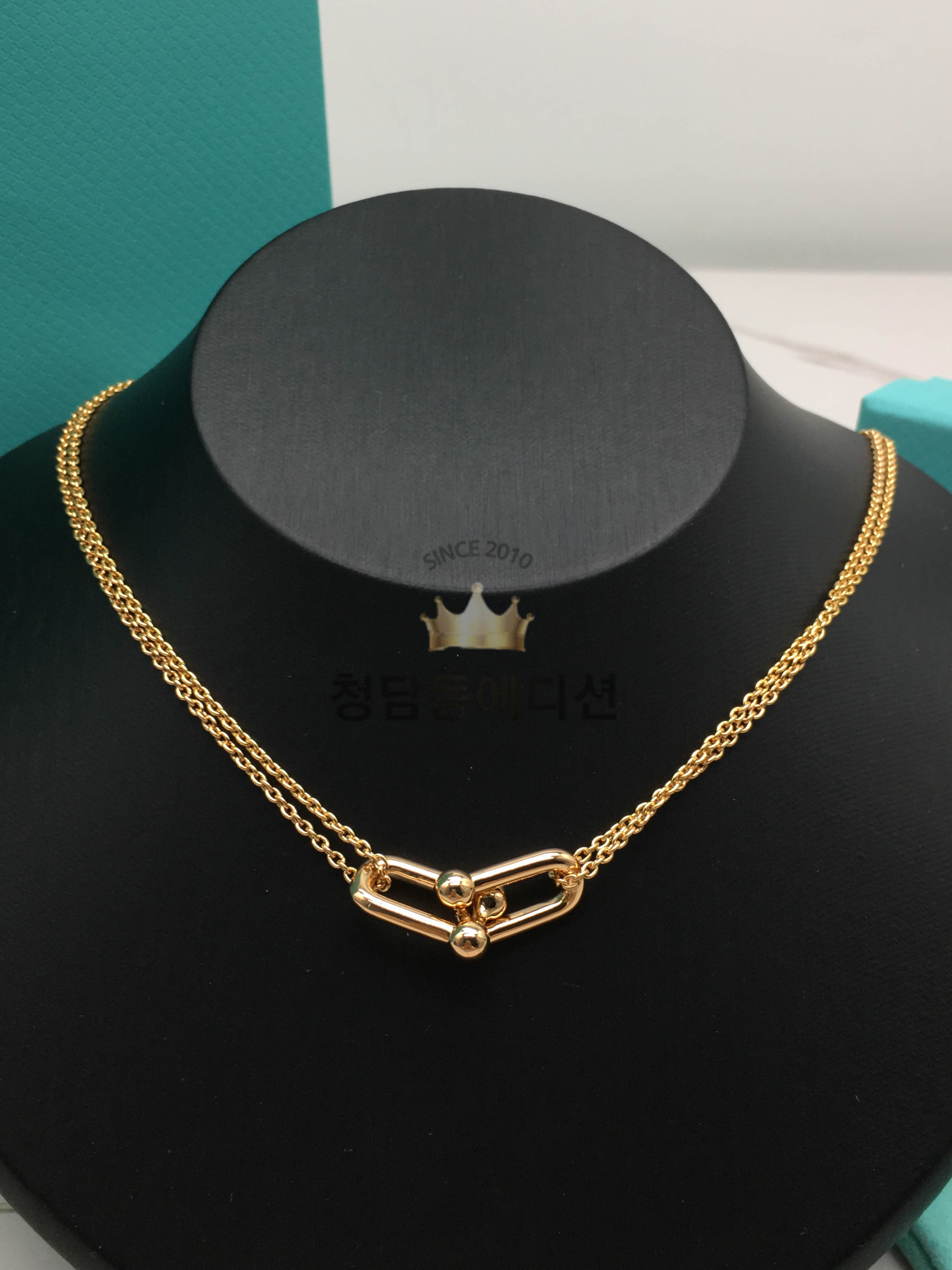 티파니 앤코 링크 컬렉션 목걸이 (컬러 로즈골드, 화이트골드) (V-gold소재)