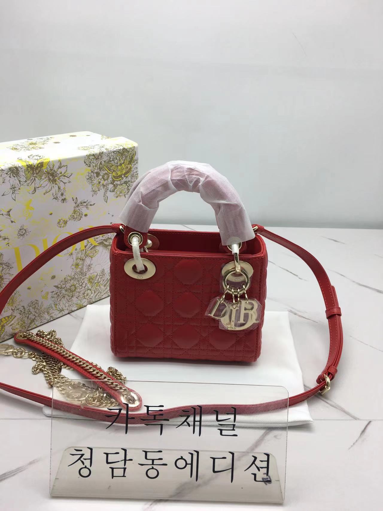 [정품동일가죽] 디올 레이디백 미니