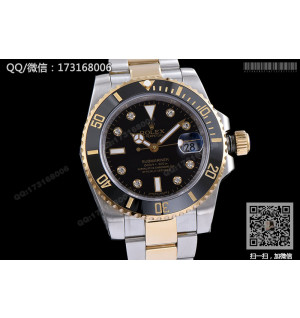 로렉스 서브마리너 블랙골드 다이아몬드스케일 116613