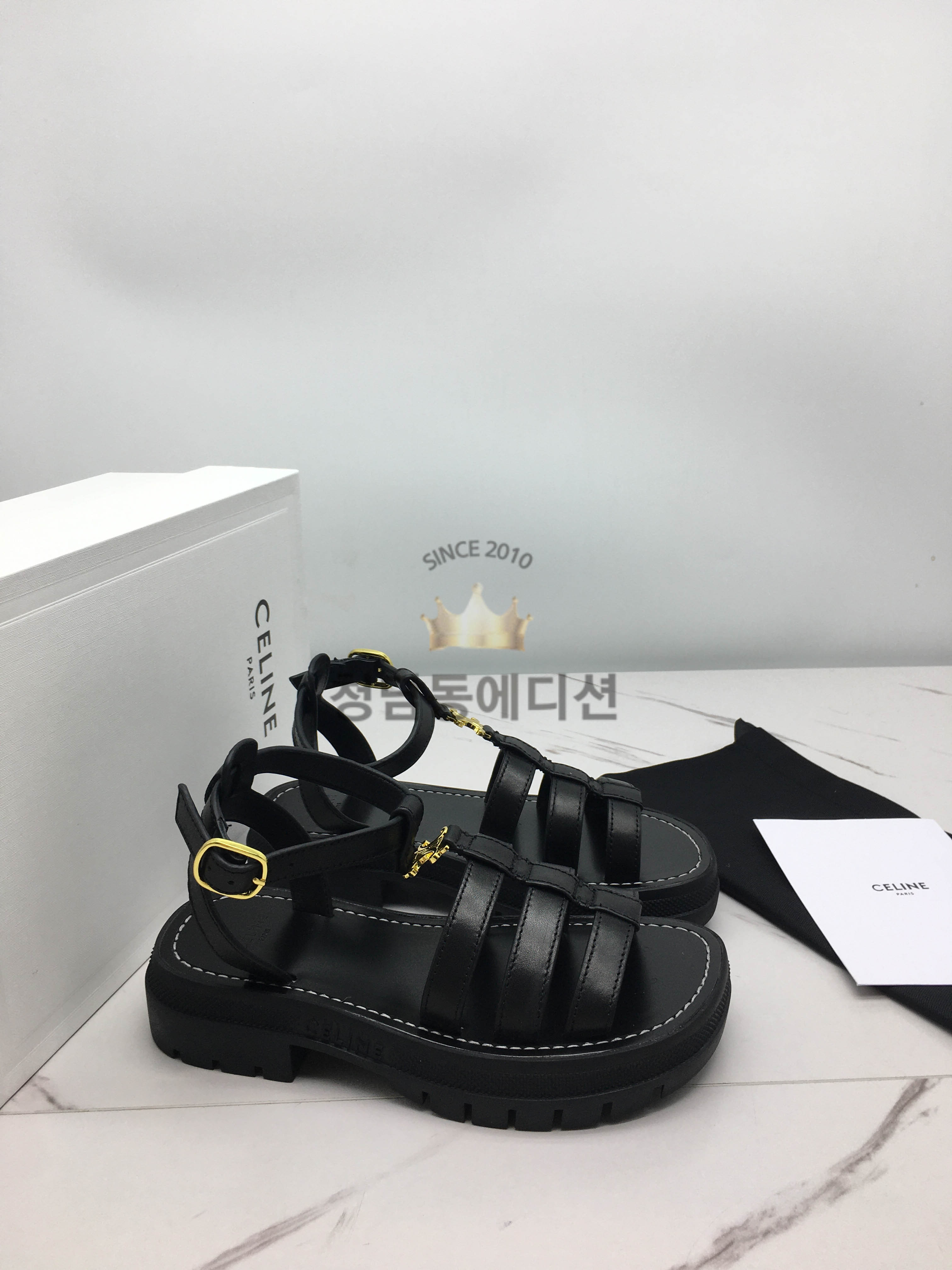 셀린느 벨크로 샌들 (4COLOR)