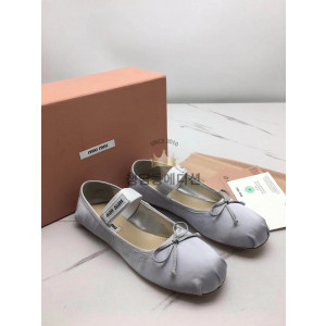 미우미우 발레리나 플랫 (블랙,실버,실버그레이,화이트 4color)