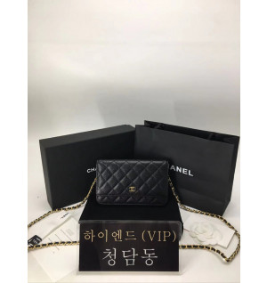 샤넬 클래식 플랩 woc 체인 윌릿 금장 (마그네틱 버클) (하이엔드급)
