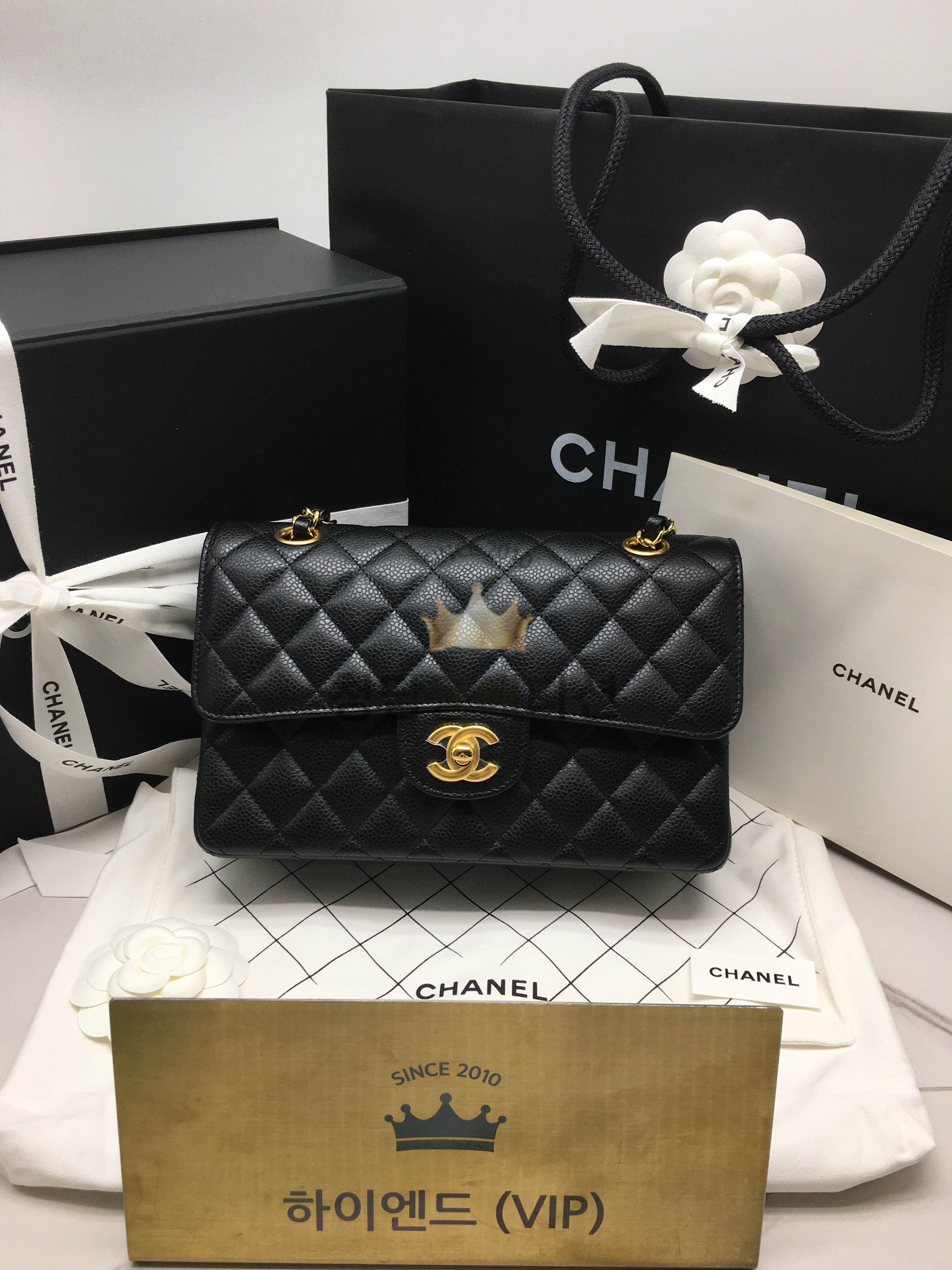 샤넬 클래식 캐비어 / 램스킨 플랩백 스몰 23cm 금장 (하이엔드급)