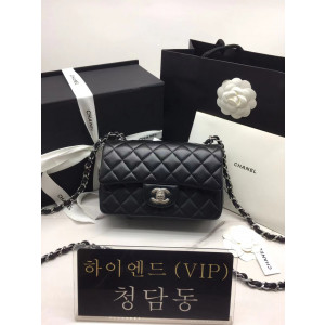 샤넬 클래식 램스킨 플랩백 뉴미니 은장 (upgrade ver.)