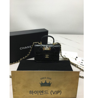 샤넬 탑핸들 플랩백 샴페인골드 / 빈티지골드 AP2200