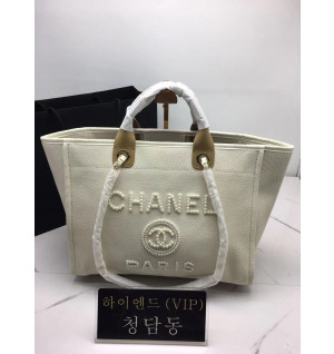 샤넬 도빌백 진주로고