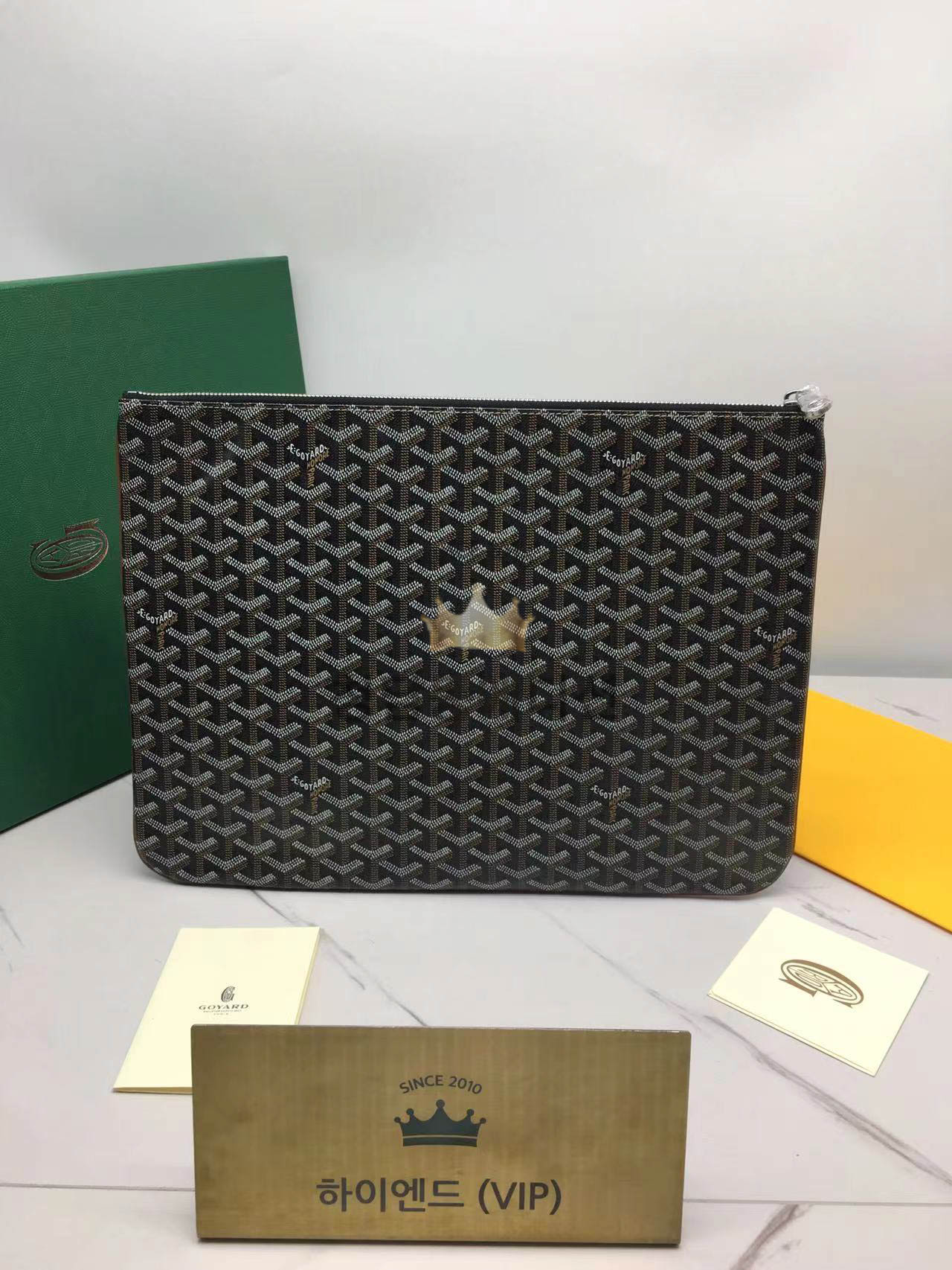 고야드 세나 클러치 MM /GM (컬러 브라운)