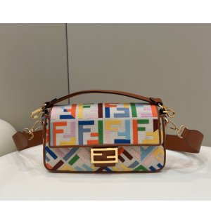 펜디 패브릭 바게트 백