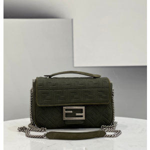 펜디 패브릭 바게트 체인백