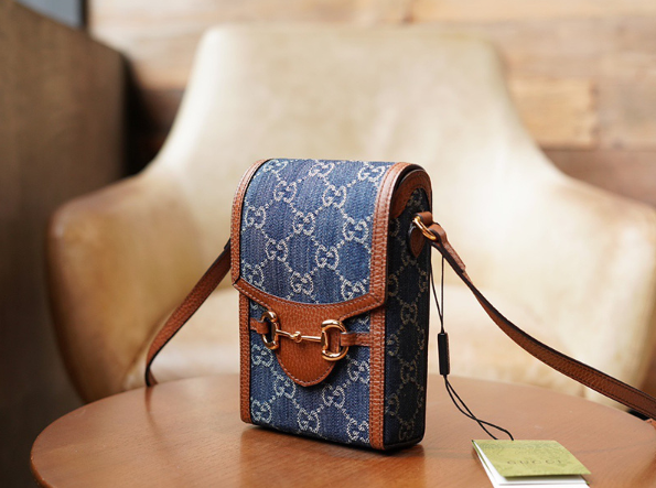 구찌 1955 홀스빗 데님 GG 자카드 미니백 625615 