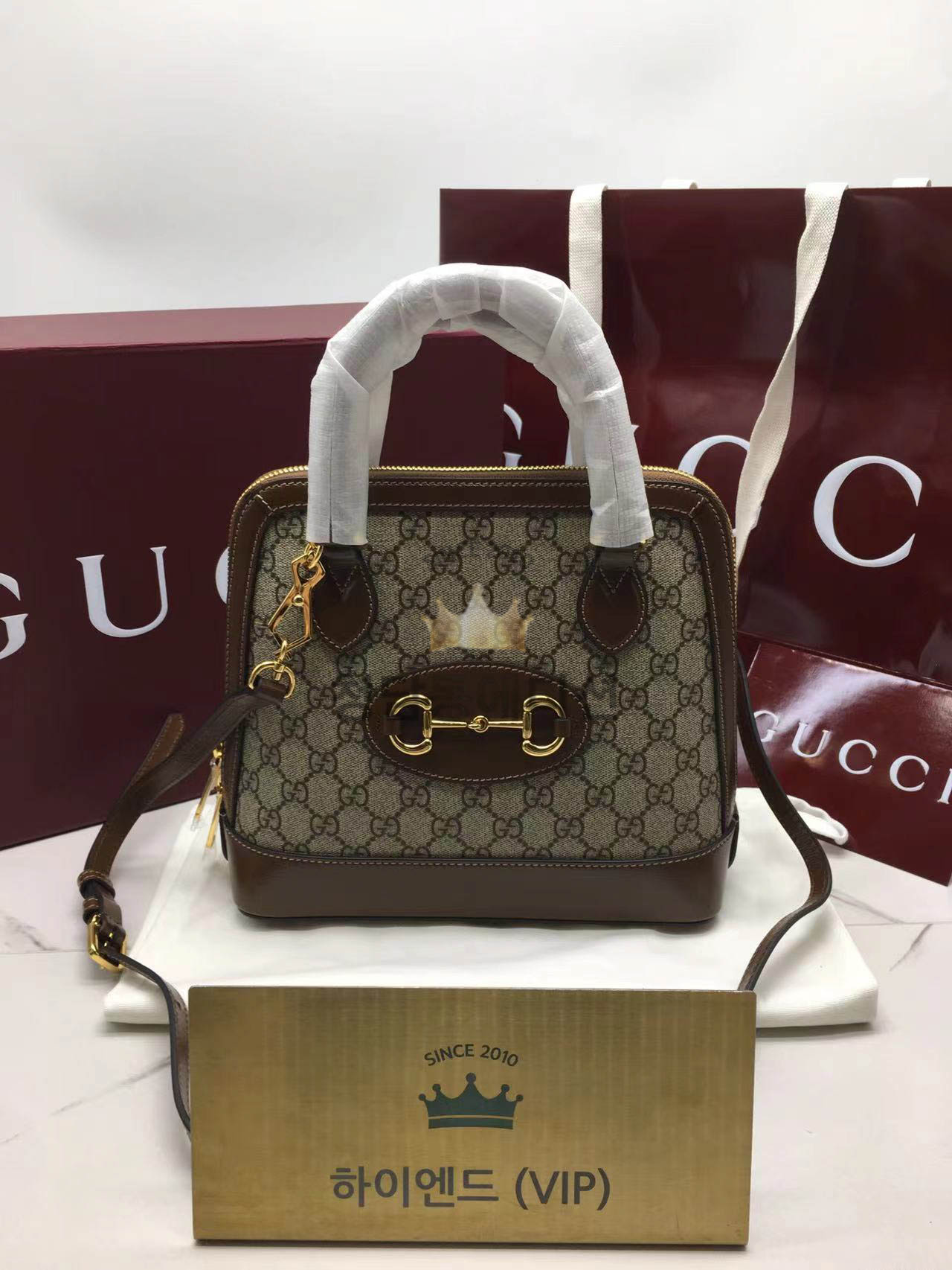 구찌 1955 홀스빗 탑핸들 스몰 621220