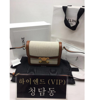 셀린느 캔버스 트리오페 숄더백 틴