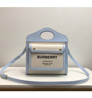 버버리 트라이톤 코튼 캔버스 레더 포켓백 미니 (하이엔드급)