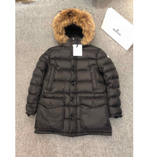 몽클레어 클루니 패딩 (100%리얼 코요테퍼) (남성용) (컬러 블랙)