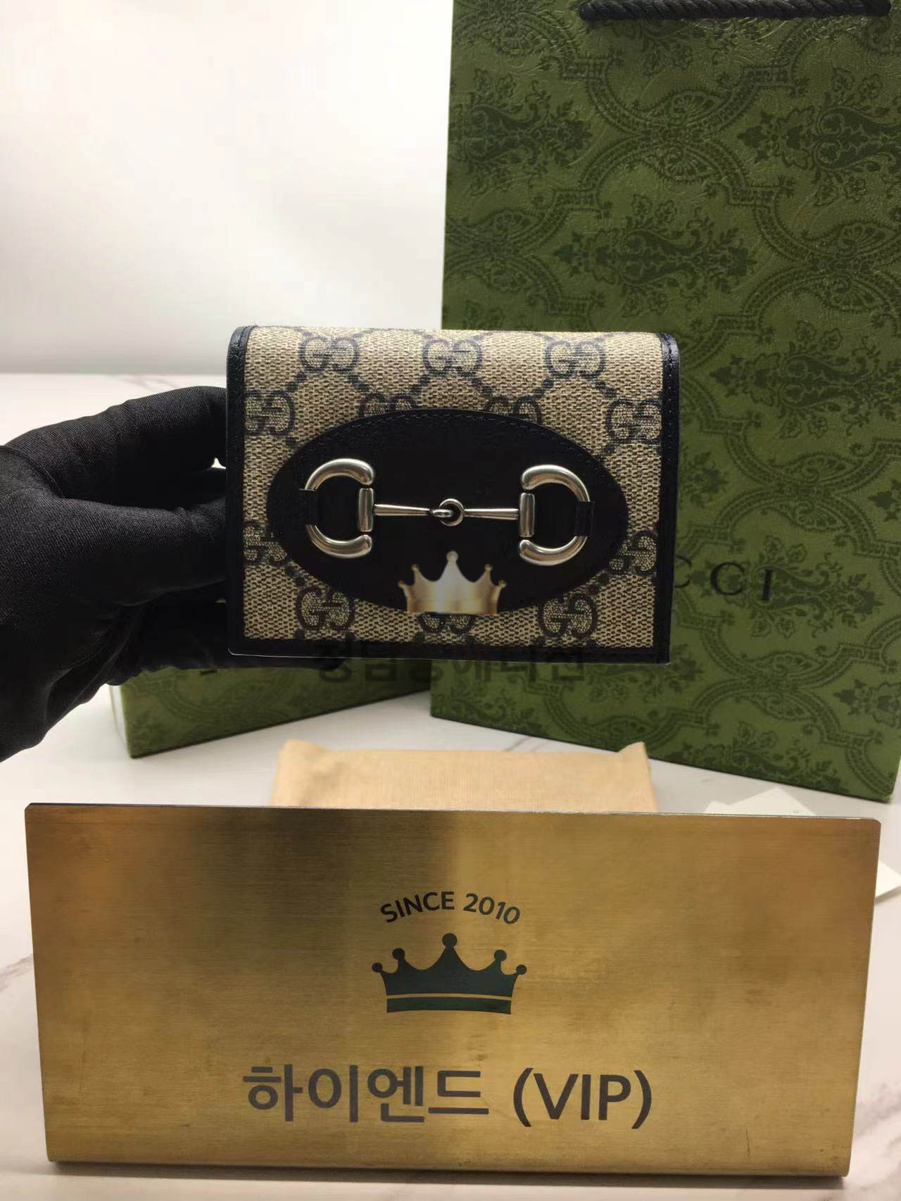 구찌 1955 홀스빗 카드 케이스 반지갑 621887