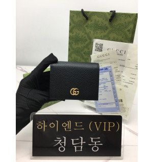 구찌 마몬트 레더 카드 케이스지갑 456126