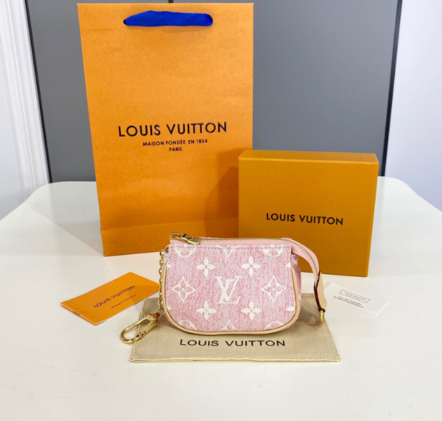 루이비통 데님 핑크 미니 포쉐트 악세수아 M81176