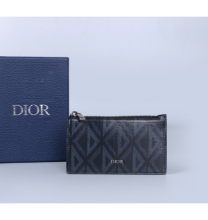디올 CD 다이아몬드 패턴 카드지갑
