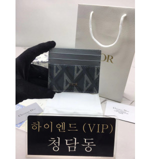 디올 CD 다이아몬드 패턴 카드홀더