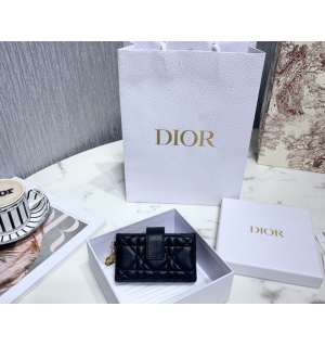 디올 까나쥬 램스킨 아코디언 카드지갑