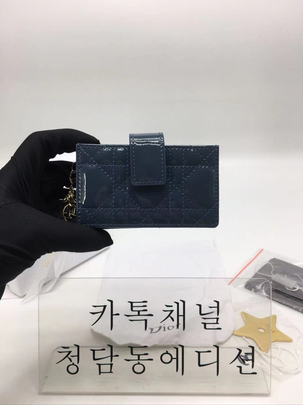 디올 까나쥬 페이던트 아코디언 카드지갑