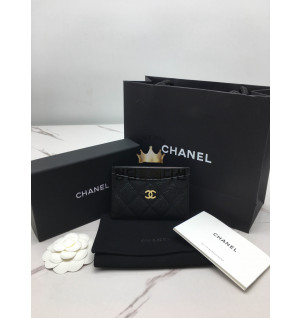 샤넬 클래식 캐비어 카드홀더 금장