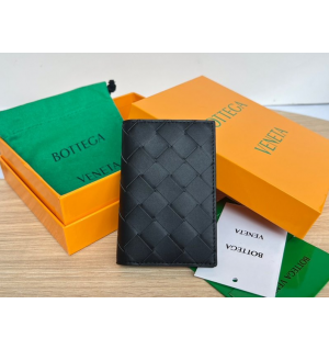 보테가베네타 인트레치아토 플랩 카드케이스 (블랙/그린)