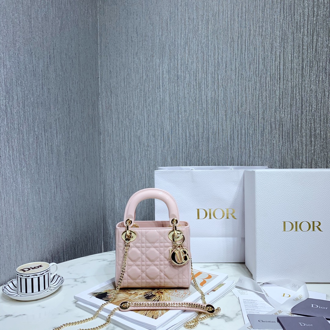 디올 레이디백 17cm (버클색상 금장)