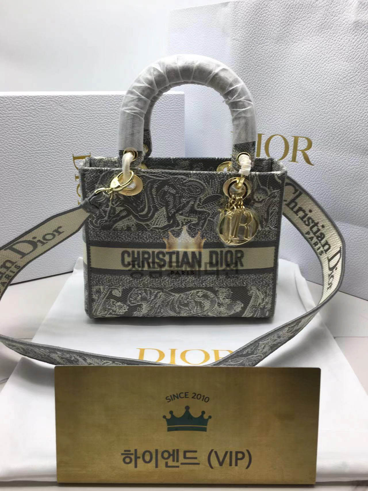 디올 레이디 D LITE 백 미디움