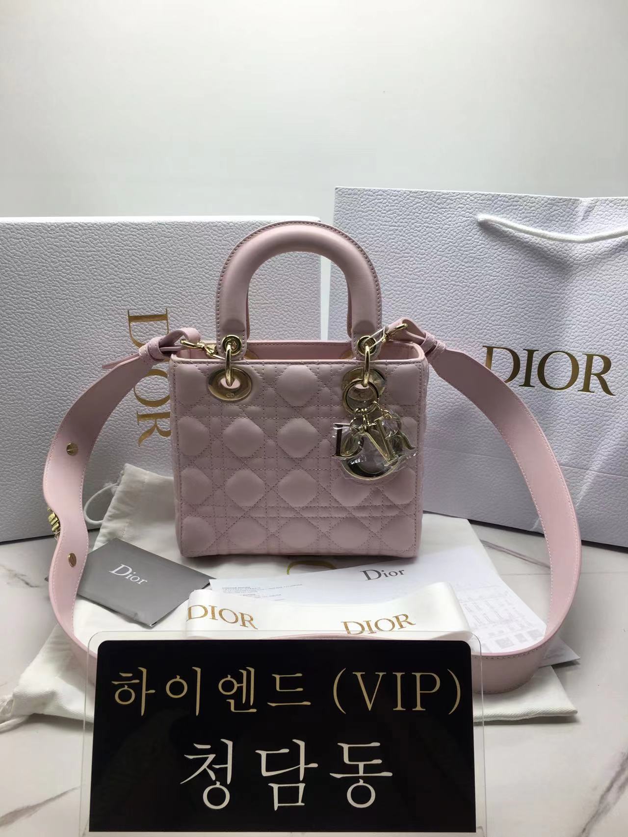 디올 레이디백 스몰 (램스킨) (upgrade ver.)