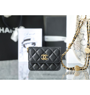 샤넬 22A 캐비어 WOC 체인달린 미니백