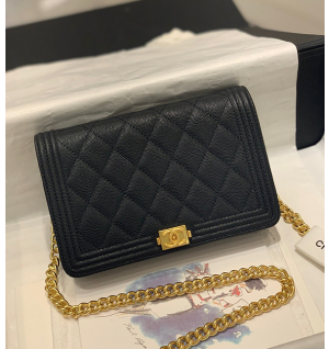 샤넬 보이 플랩 WOC 체인 월릿 금장